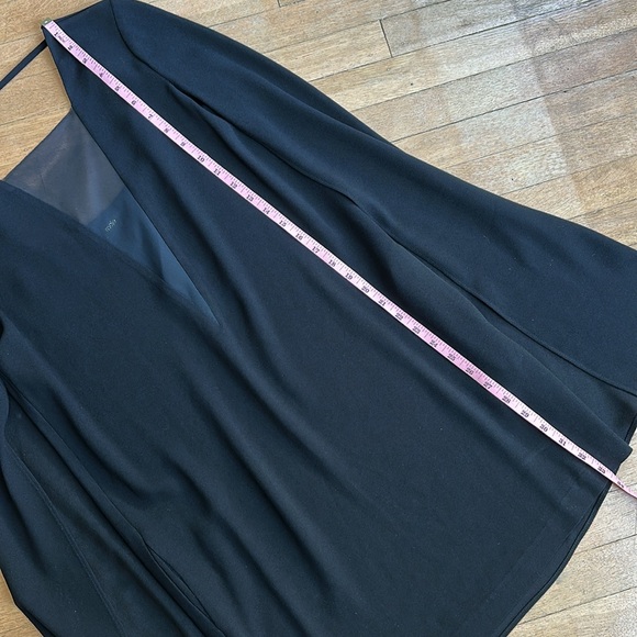 New Maje Decoller cape poncho high neck semisheer lace insert trapeze minidress - Picture 16 of 16